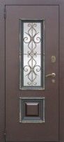 Дверь входная металлическая Венеция Венге; Белый Ясень