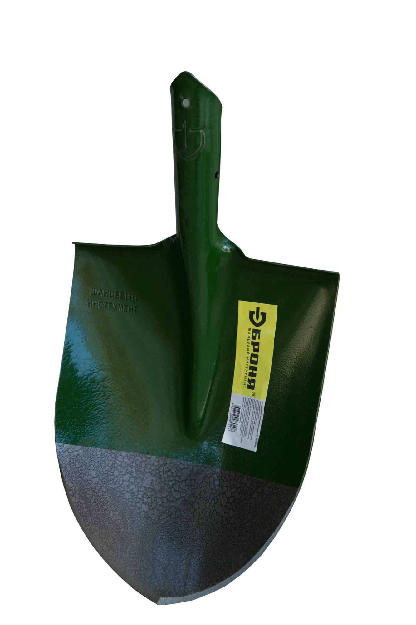 Лопата штыковая универсальная Зеленая 900 гр. (рельсовая сталь)