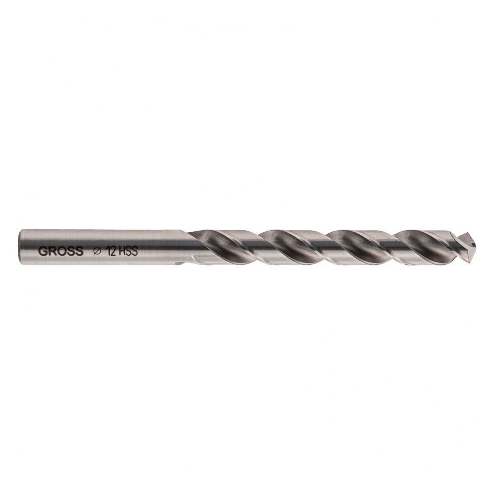 Сверло спиральное по металлу, 12 мм, HSS, 338 W Gross 2
