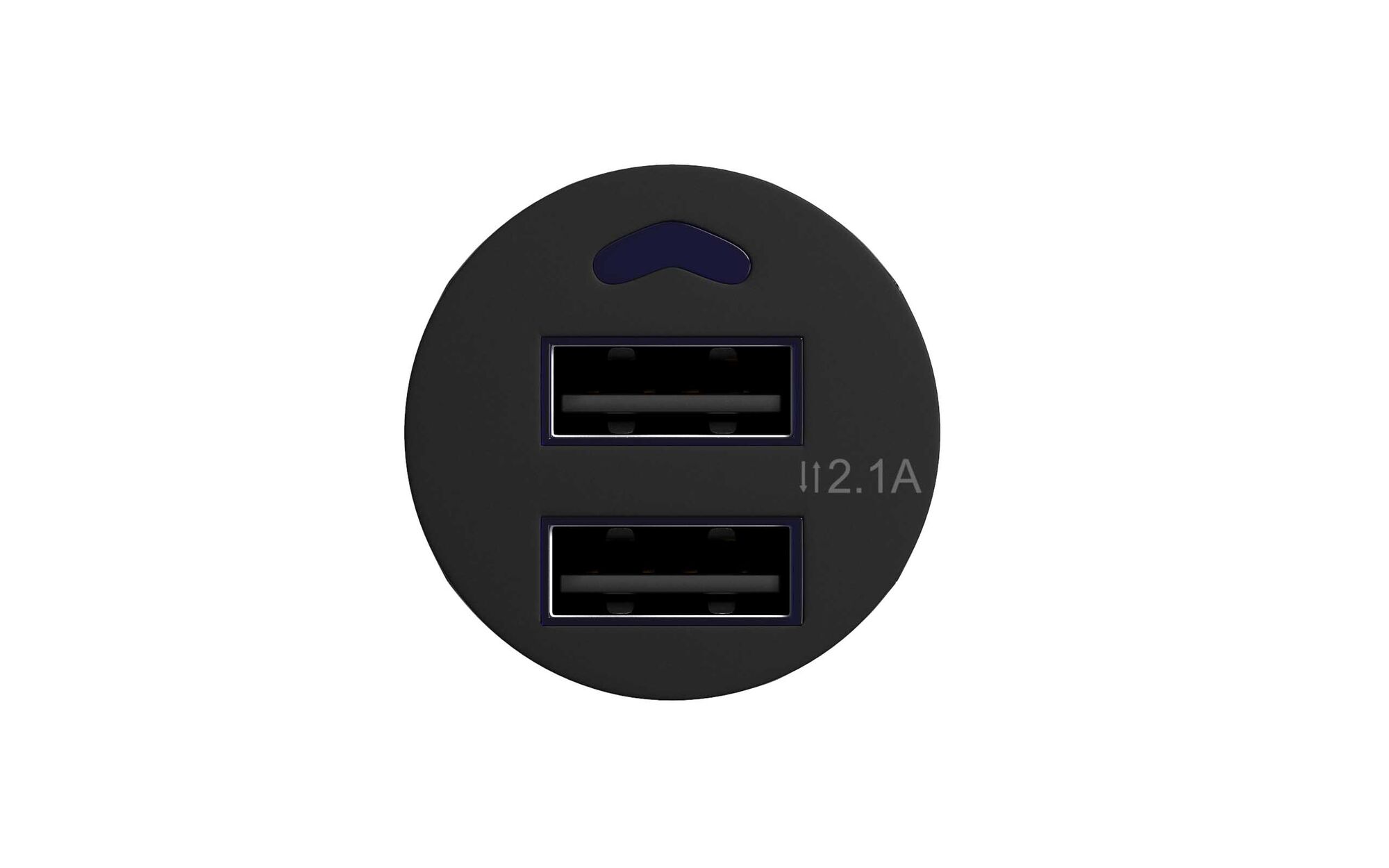 Автомобильный адаптер 2гн.USB, 2,1A, черный, синяя подсветка CCM-212 "Maxvi" 3