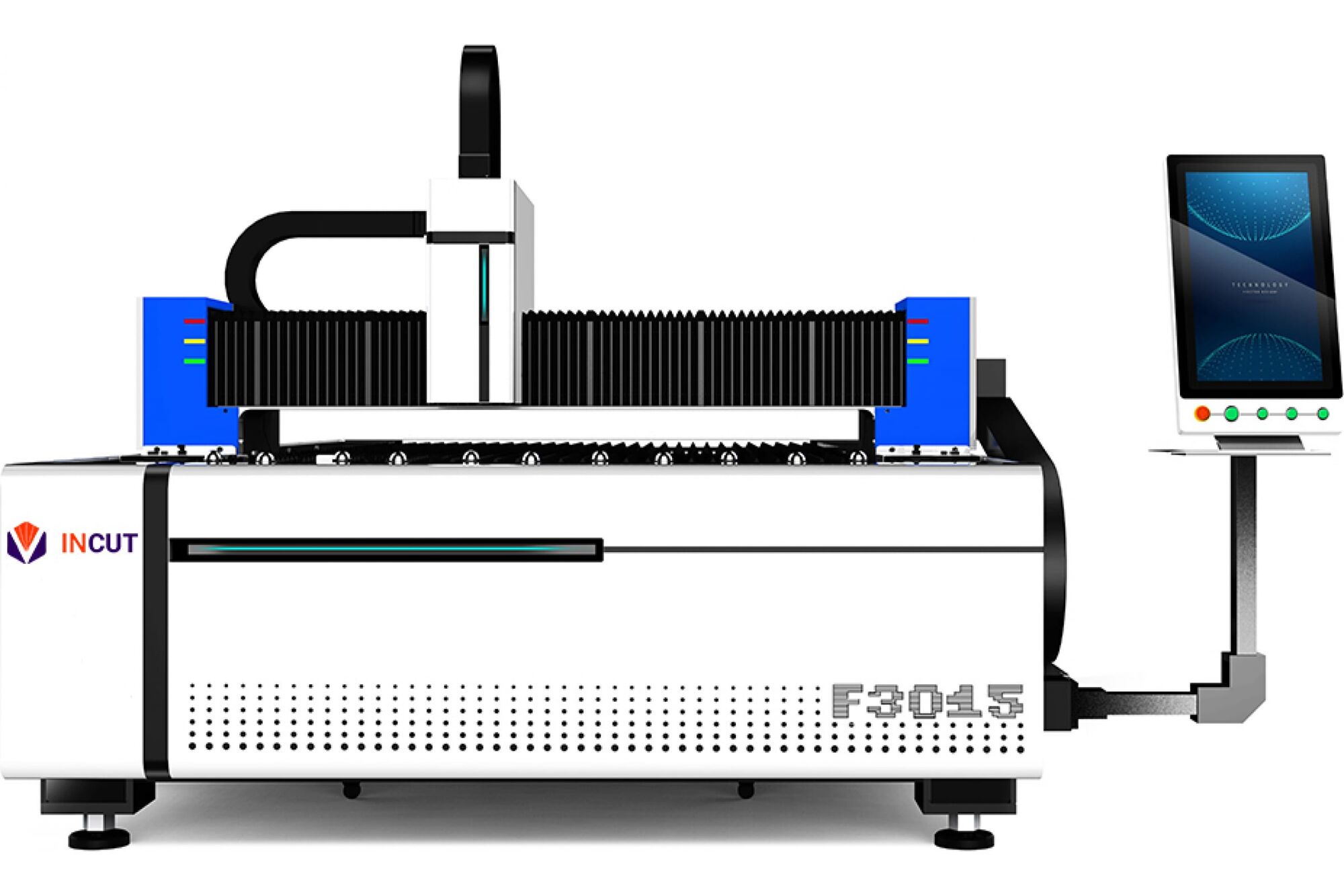 Лазерный резчик по металлу INCUT открытый тип, со сменными столами 3 кВт C100009 2