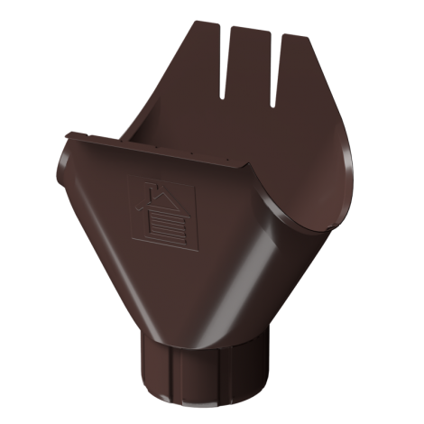 Воронка желоба, Ø125 мм, Docke Stal Premium, цвет: шоколад