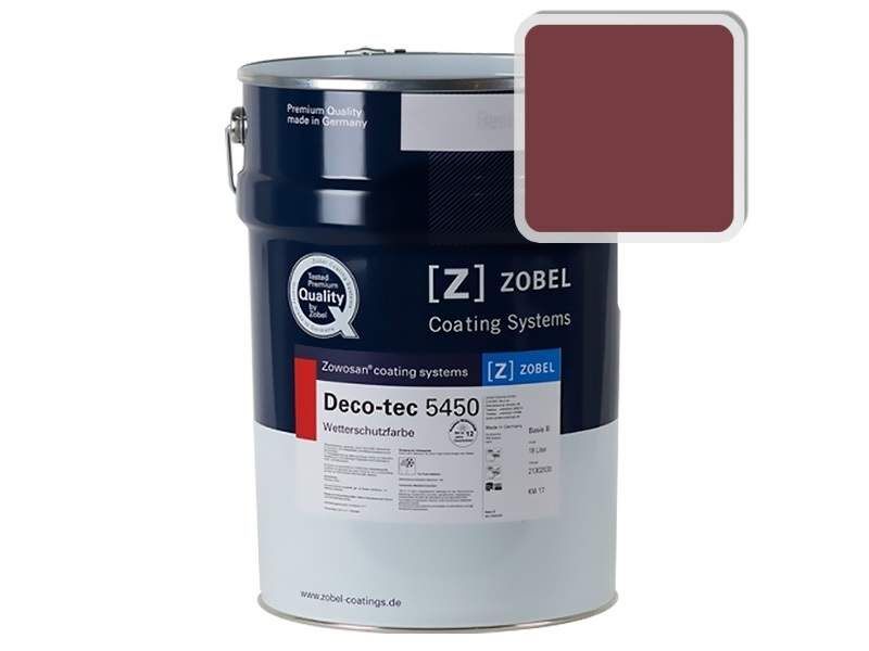 Краска для дерева акриловая ZOBEL Deco-tec 5450C RAL 3004 шелковисто-матова