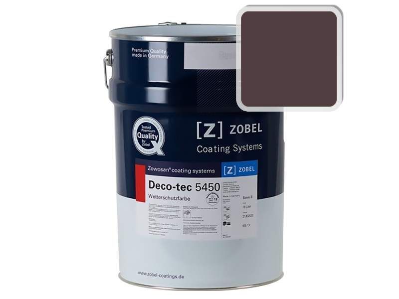 Краска для дерева акриловая ZOBEL Deco-tec 5450C RAL 3007 шелковисто-матовая, 1 л Zobel