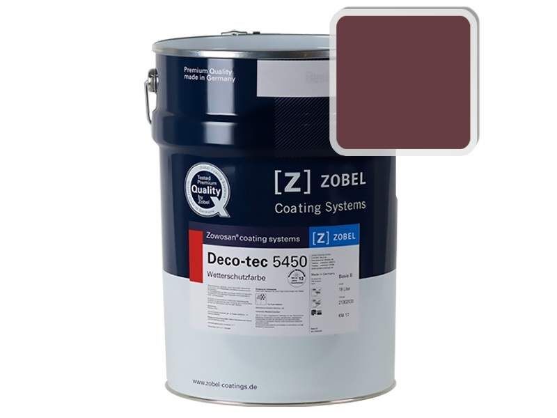 Краска для дерева акриловая ZOBEL Deco-tec 5450C RAL 3005 матовая
