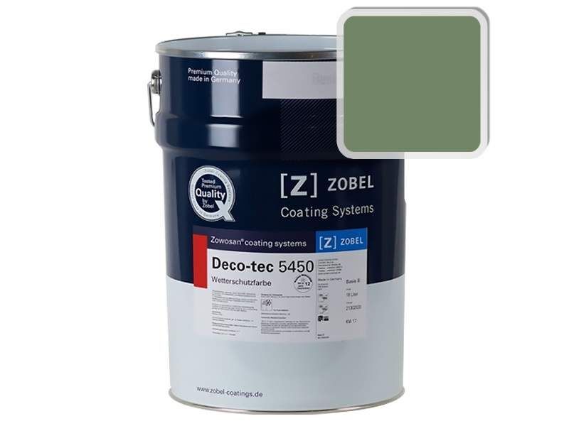 Краска для дерева акриловая ZOBEL Deco-tec 5450B RAL 6011 шелковисто-матова