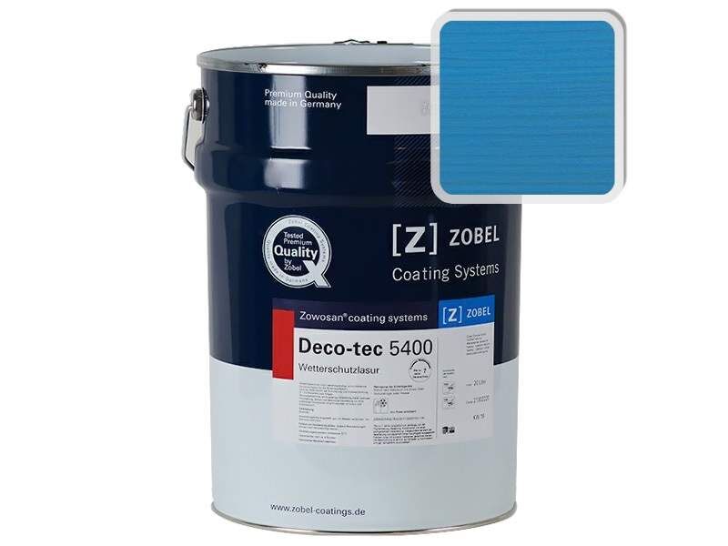 Лак фасадный ZOBEL Deco-tec 5400/5420, Blau 5.15 шелковисто-матовый, 1 л