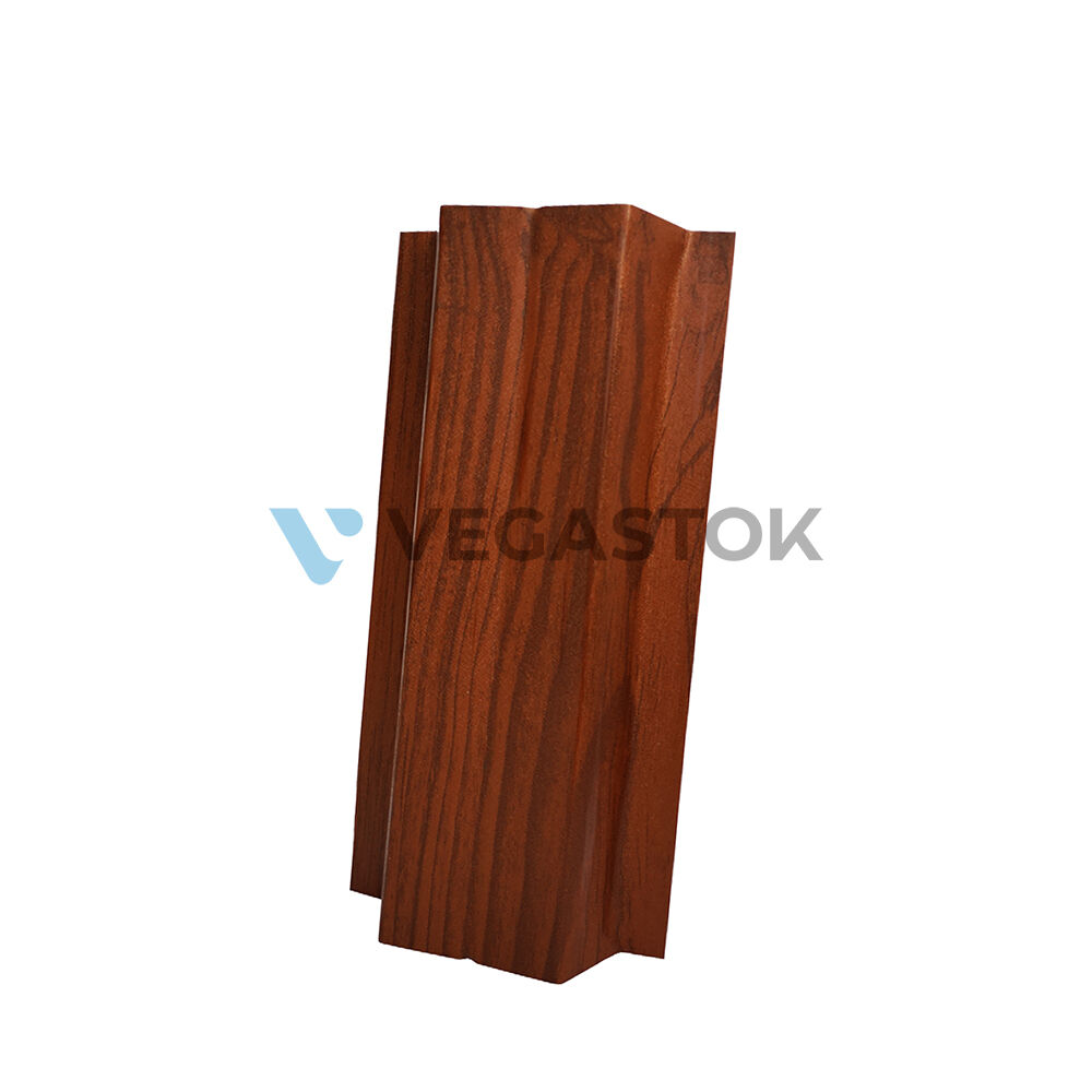 Штакетник Вегасток(VEGASTOK) СТАНДАРТ П прямой или фигурный, 100мм, EcoSteel, односторонний, темное дерево