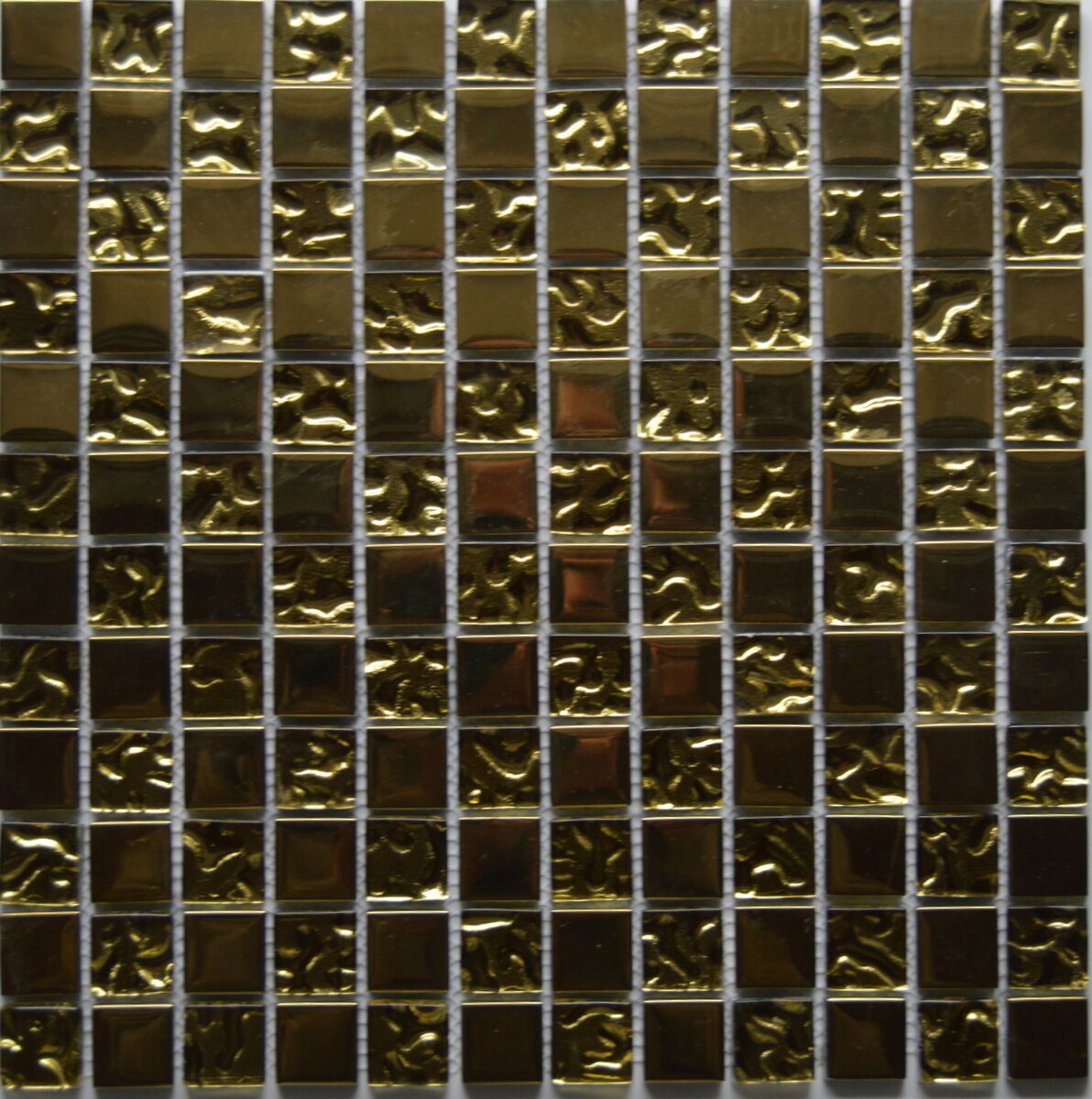 Мозаика стеклянная ТС 327 Tonomosaic золотая TC327