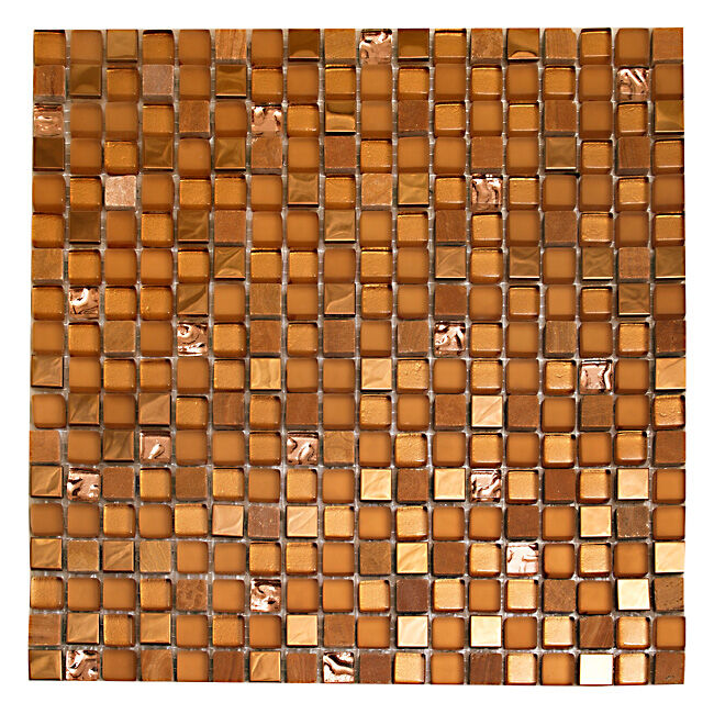 Мозаика керамическая SIB26 Tonomosaic SIB 26 золотая коричневая