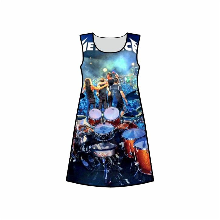 Платье 3D с полной запечаткой Metallica, Металлика №10