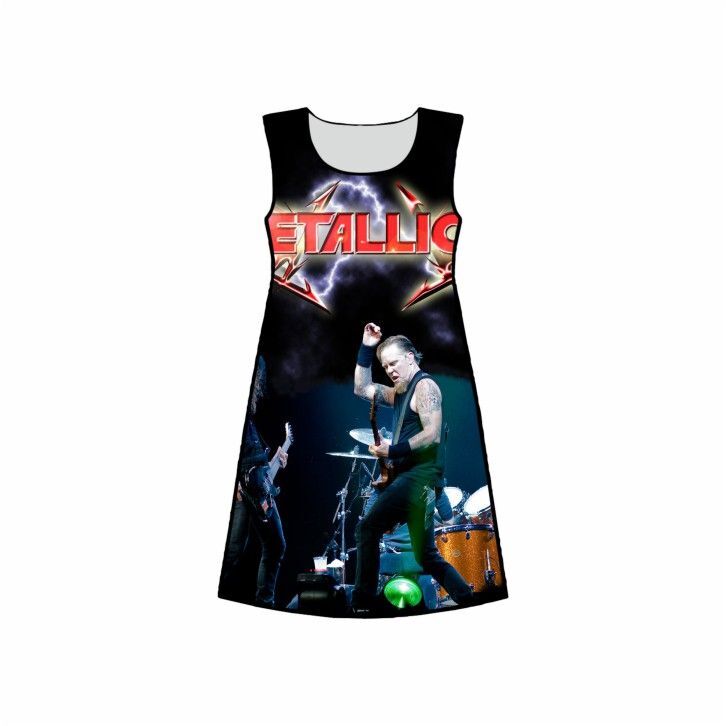 Платье 3D с полной запечаткой Metallica, Металлика №11