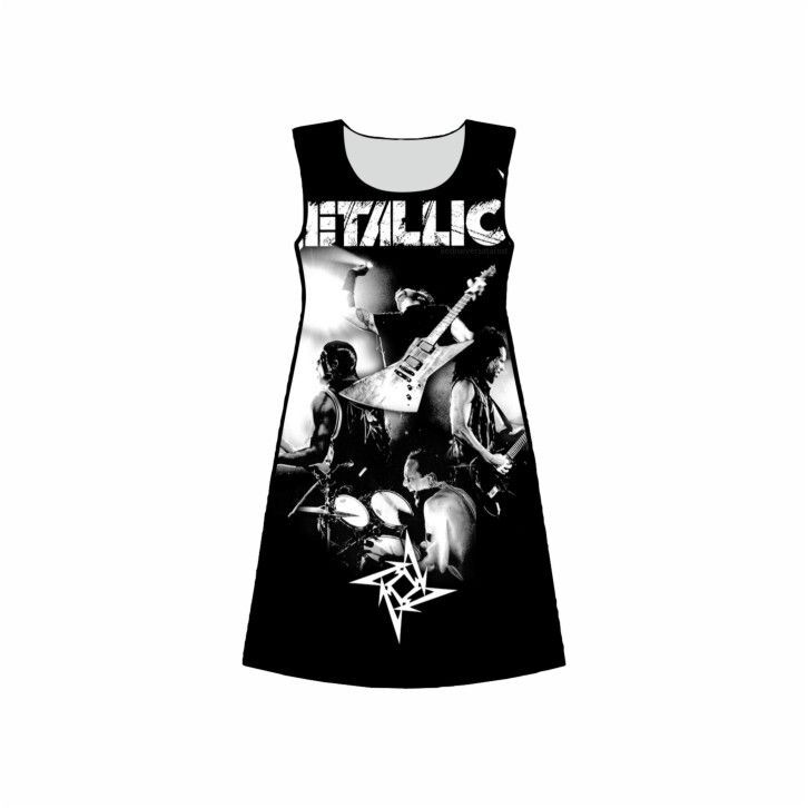Платье 3D с полной запечаткой Metallica, Металлика №13