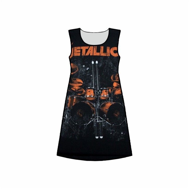 Платье 3D с полной запечаткой Metallica, Металлика №6