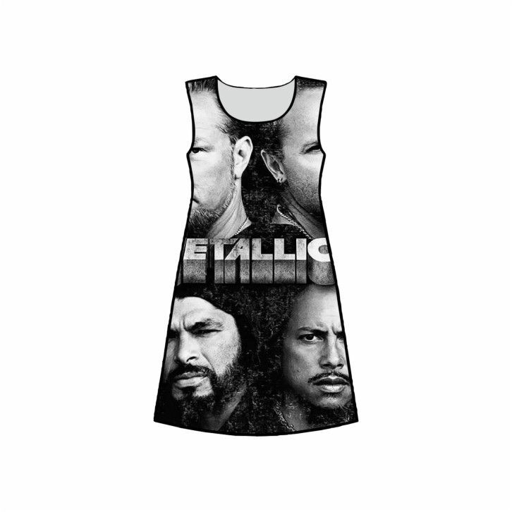 Платье 3D с полной запечаткой Metallica, Металлика №8