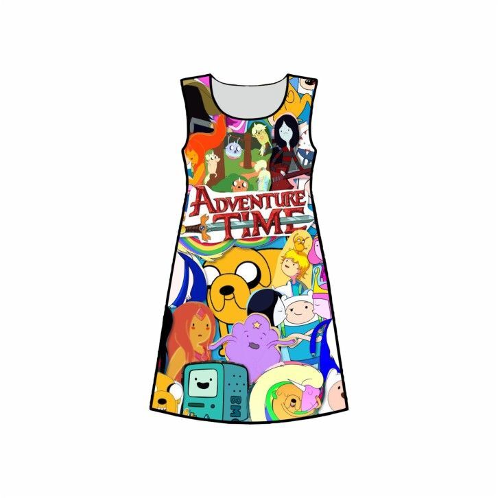 Платье 3D с полной запечаткой Время Приключений, Adventure Time №13