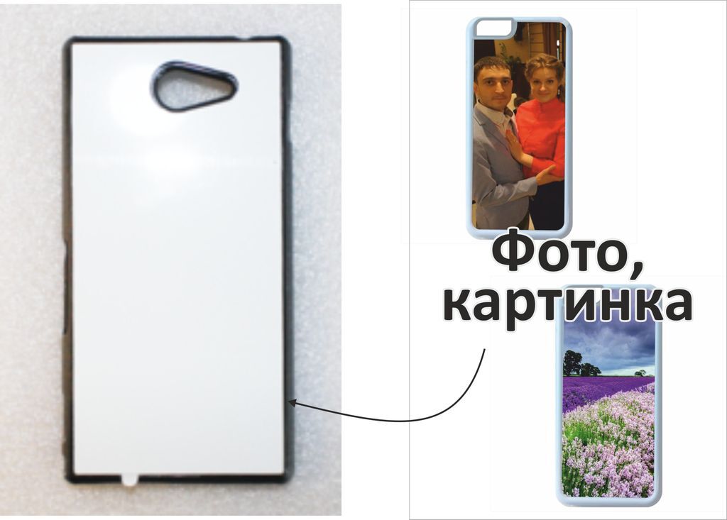 Чехол на телефон Sony M2 (пластик) с вашим фото, картинкой
