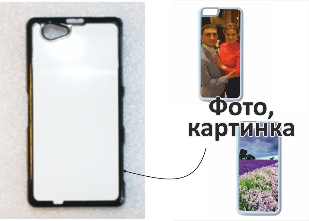 Чехол на телефон Sony Z1 mini (пластик) с вашим фото, картинкой
