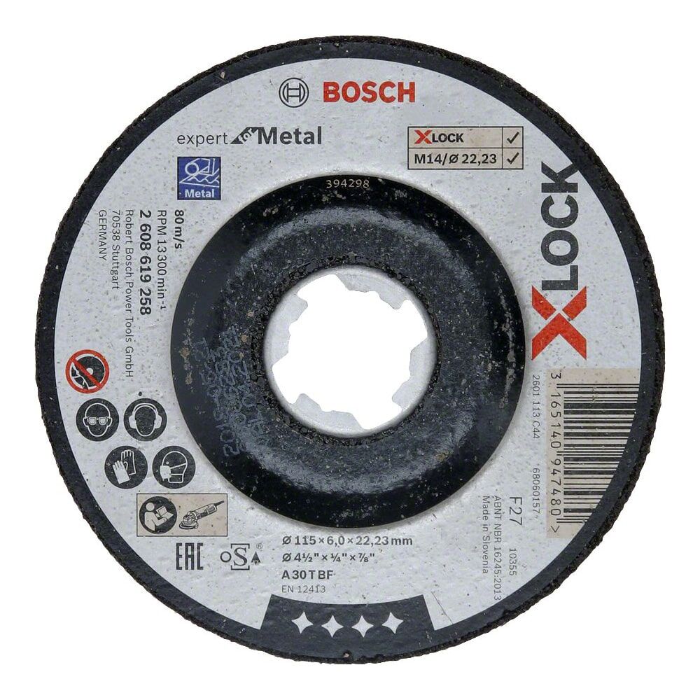 Круг отрезной 125 х1,0 x 22.2 мм BOSCH X-LOCK Expert for Inox + Metal (по металлу и нержавеющей стали)