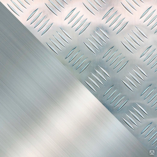 Лист алюминиевый, 4 мм, 1.5х3 м, рифленый Квинтет, ГОСТ 21631-2019 