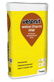 Клей VETONIT therm MW для монтажа минеральной ваты (25 кг) 
