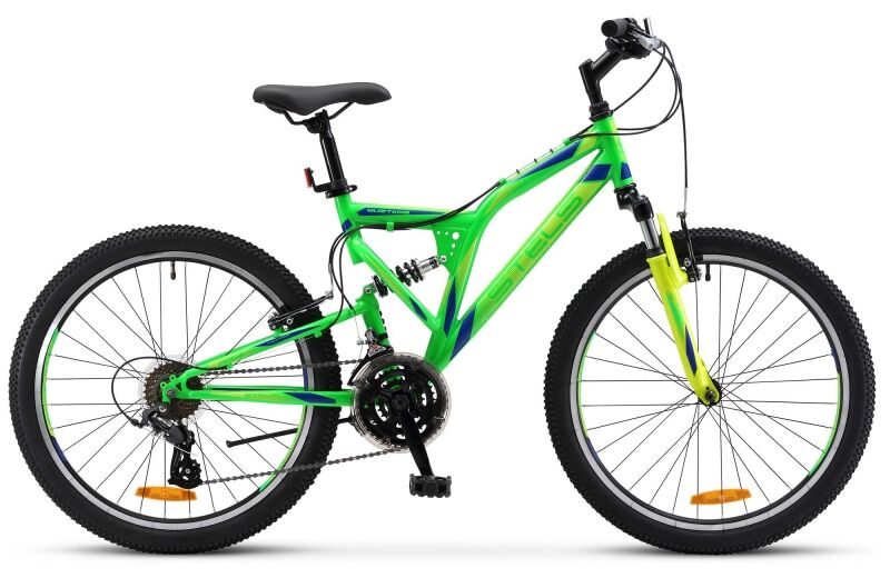 Велосипед для подростков STELS Mustang V 24, 16" зеленый/черный