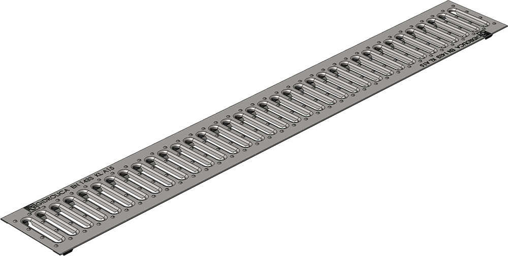 Решетка водоприемная GIDROLICA Standart DN100 A15 оцинк. 1000х136х20 мм