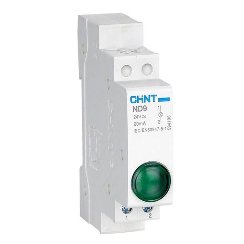 Индикатор ND9-1/g цвет зеленый AC/DC 230 В (LED) (R) CHINT 594108