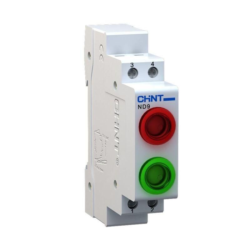 Индикатор ND9-2/gr цвет зеленый + цвет красный AC/DC 230 В (LED) (R) CHINT 594138