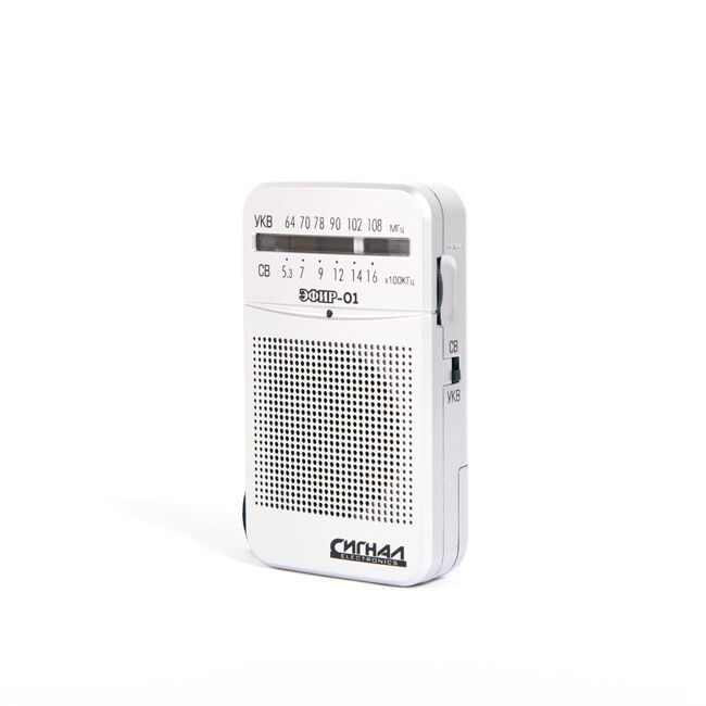 Радиоприёмник "Эфир" 01 (FM 64-108МГц AA*2шт.,разъём для наушников)
