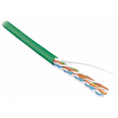 Кабель витая пара (LAN-кабель) Hyperline UUTP4-C5E-S24-IN-PVC-GN-100