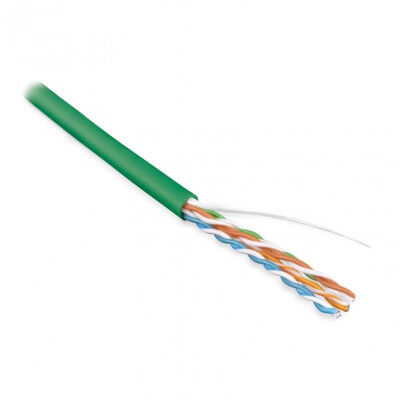 Кабель витая пара (LAN-кабель) Hyperline UUTP4-C6-P24-NCR-IN-PVC-GN-100