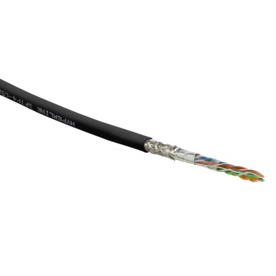 Кабель витая пара (LAN-кабель) Hyperline SFUTP4-C5E-S24-IN-PVC-BK-305