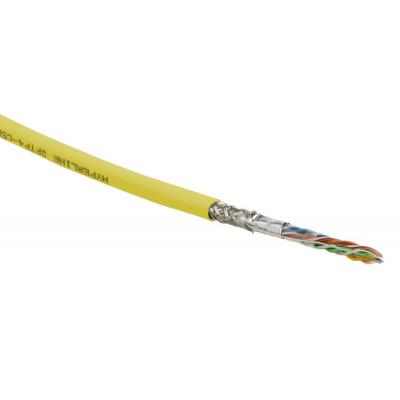 Кабель витая пара (LAN-кабель) Hyperline SFUTP4-C5E-S24-IN-PVC-YL-305