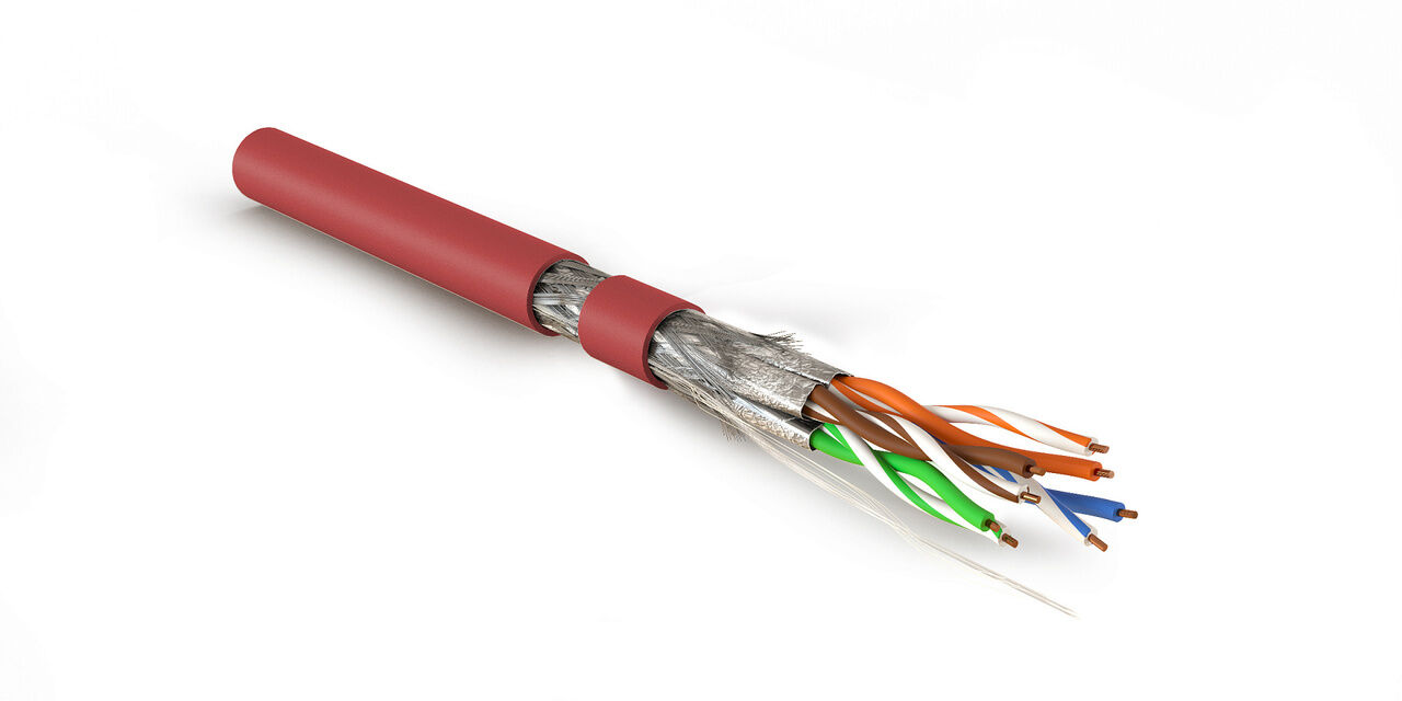 Кабель витая пара (LAN-кабель) Hyperline SFTP4-C7A-S23-IN-LSZH-RD-500