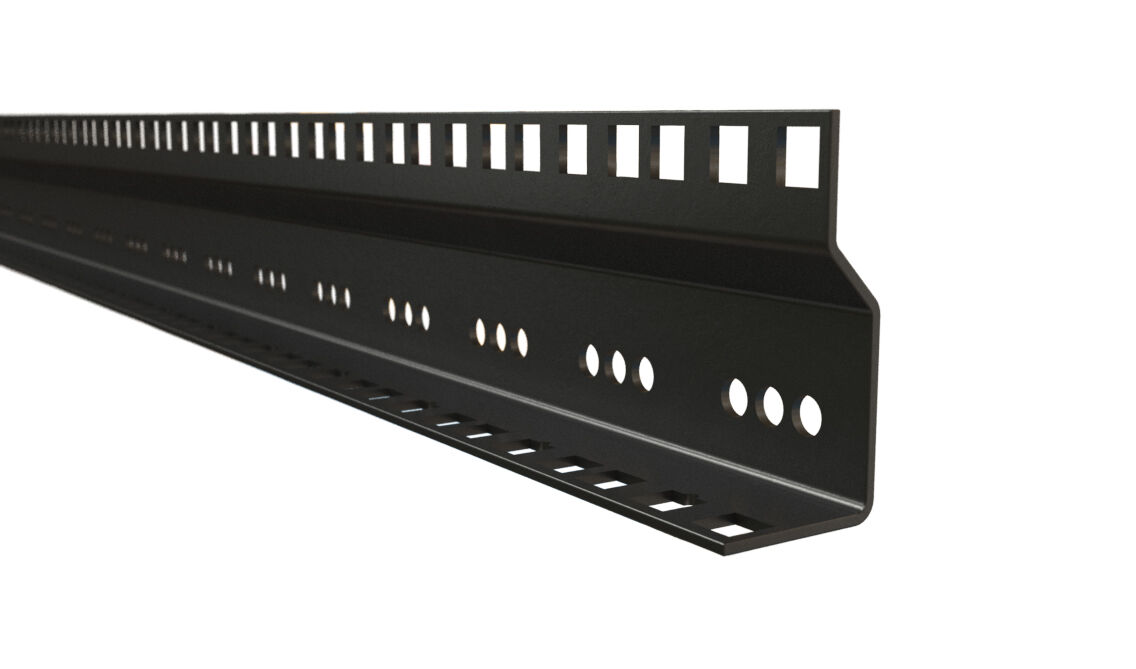 Монтажный профиль высотой 18U, для шкафов TTR, TTB, цвет черный RAL9005 (2 шт. в комплекте) Hyperline CTR19-18U-RAL9005