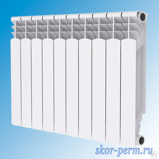 Радиатор биметаллический PF 500, 10 секций (1610 Вт) 