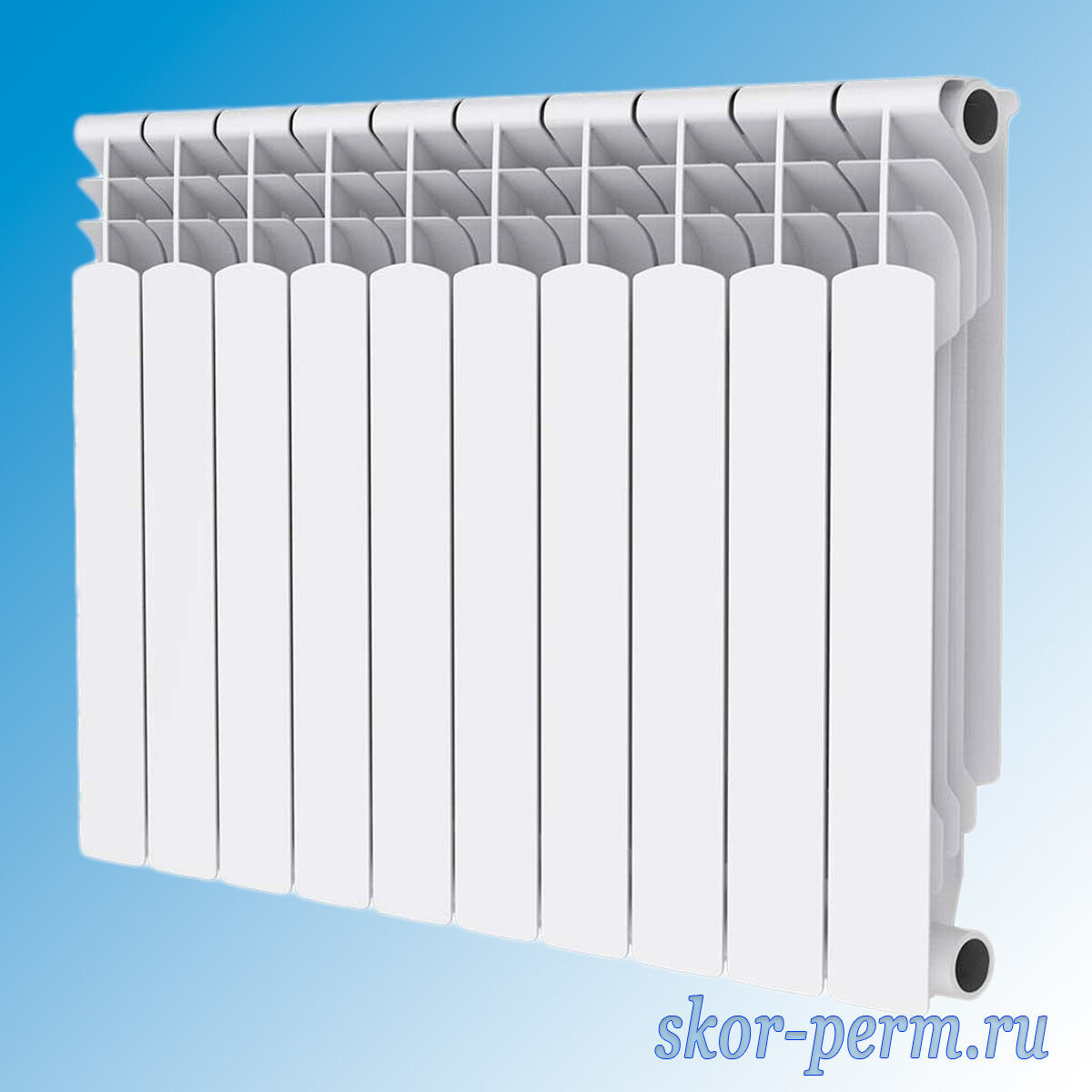 Радиатор биметаллический PF 500, 10 секций (1610 Вт)