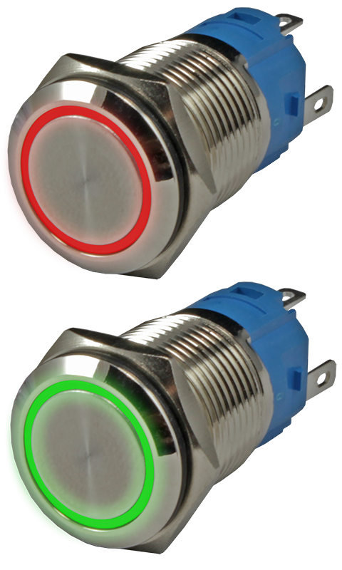 Кнопка SD16-V-16IF1B-M001-U-SR220 (SD16-V-16IFD, AR-SD16-DM16001.FRR) красная