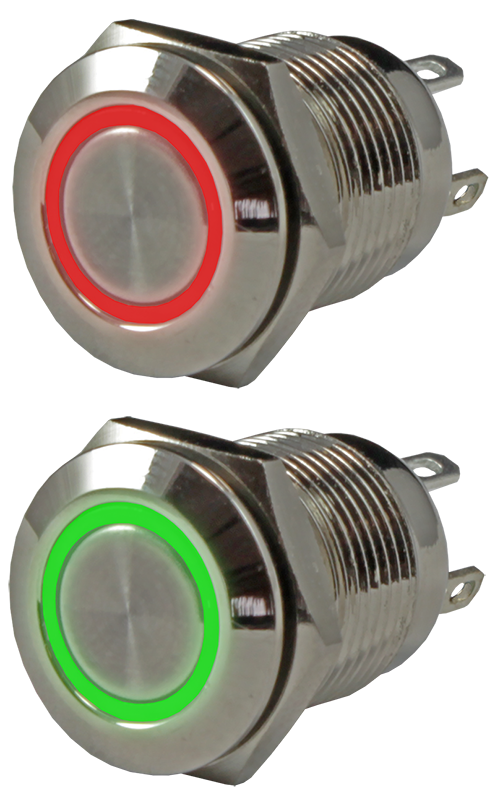 Кнопка SD16-V-12IFB-M100-U-SG220 (AR-SD16-BM12100.FRG) зеленая