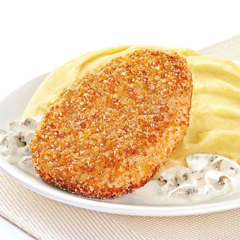 Котлета куриная с картофельным пюре под белым грибным соусом, «СытоЕдов», 350 гр, готовое замороженное блюдо