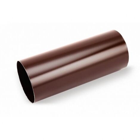 Труба водосточная Ø124 (120) /90 мм, Galeco STAL, L=1000 мм, цвет: Темно-коричневый
