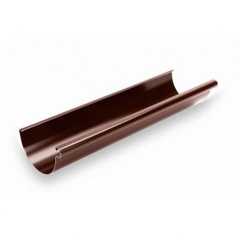 Желоб водосточный Ø152 (130) /90 мм, Galeco STAL, L=3000 мм, цвет: Темно-коричневый
